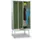 locker met bank,HxBxD 2150x1200x500mm,3vak,RAL7035,front RAL6011