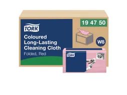 Reiningingsdoek Tork 194750 Long Lasting W8 multifunctioneel rood