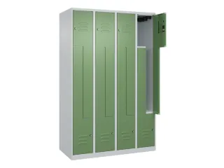Z-garderobekast,HxBxD 1850x1200x500mm,vak B 150/300mm,cil.-slot - 2