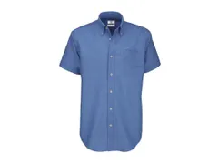Overhemd Oxford SSL Men Blauw Korte Mouwen Maat 5EL