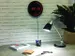LED Horled moderne digitale zwarte wandklok 30 cm.