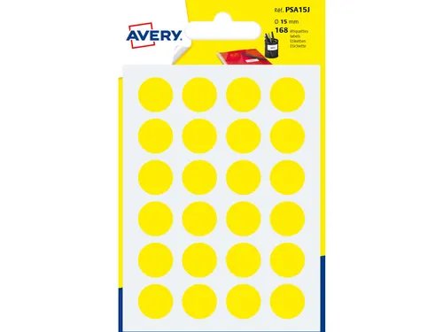 PSA15J verpakking met 168 markeringspunten - diameter 15 mm - A6-vel -