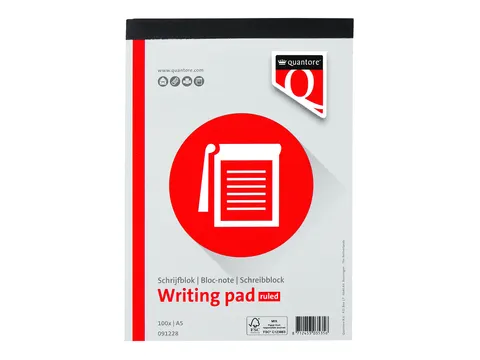 Schrijfblok Huismerk Quantore A5 Netto Lijn 60 Gram Voordeelbundel
