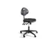 siège d'atelier pivotant,siège standard noir,PU,assise H 440-600mm