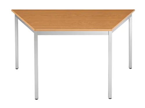 Tafel Trapeziumvormig 120x60 Cm Frame Aluminium Blad Kersenhout