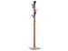 Staande kapstok 6jas-/2tashaken hout/polystyreen naturel/blauw