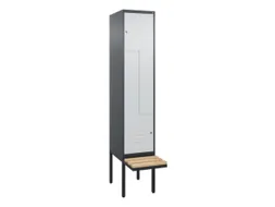 Z-garderobekast,HxBxD 2120x400x815mm,2vak,vak B 400mm,cil.-slot