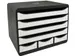 ladenblok Storebox Mini, zwart/wit