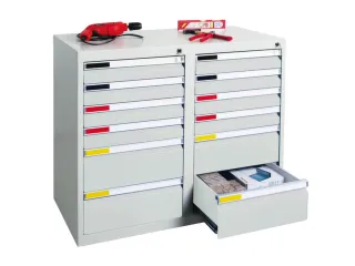 ladekast HxBxD 900x1000x500mm 12laden zware lasten RAL7035 - 2