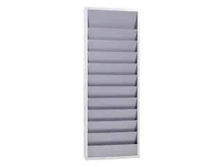 orderplanner,20vakken,HxBxD 1278x554x74mm,plank(en) plaatstaal,grijs - 2