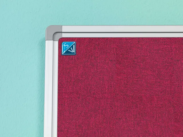 Prikbord 90x180cm Donkerroze Accent Softline Profiel 16mm