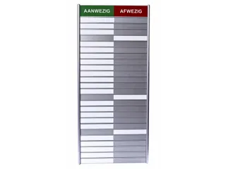 Aan- afwezigheidsbord voor 25 namen - 1