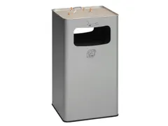 Combi-asbak Hxbxd 755X430X430Mm Vierkant Zilver