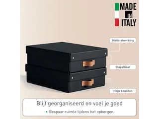 Leitz Puro Opbergdoos met deksel medium laag 8L set van 2 zwart - 9