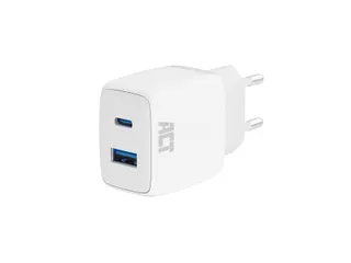 Oplader ACT 20w 2-poorts usb a+c wit - 1