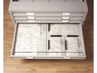 Bisley Tekeningkast A0 10 laden lichtgrijs - 3