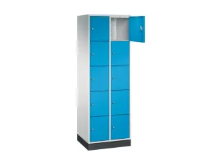 lockerkast,RAL 7035/RAL 5012,HxBxD 1950x620x500mm,2x5vakken,cil.-slot - 1