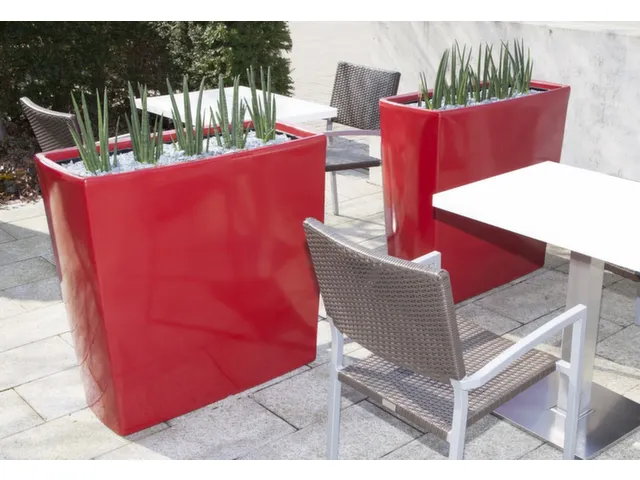 jardinière,trapézoïdal,PE,gris beige,HxlxP 900x900x390mm