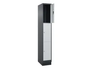 lockerkast,HxBxD 1950x300x500mm,1x3vakken,vak B 300mm,cil.-slot,sokkel - 1