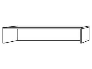 opzetvitrine,HxBxD 350x1600x320mm,hout,beuken,slijt- en krasvast - 2