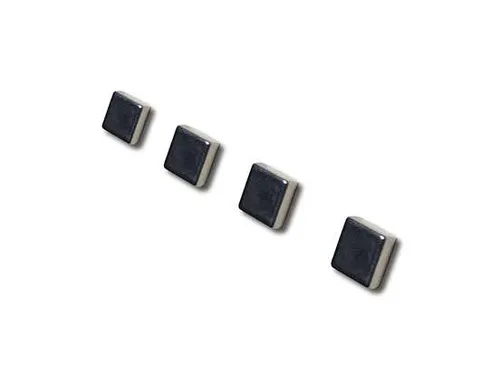 Glasbord Magneten Vierkant Zilver 10x10mm 4 stuks