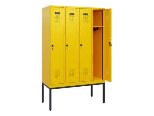 schoollocker,HxBxD 1950x1200x500mm,4vak,vak B 300mm,draaigrendel