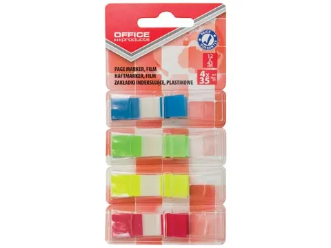 Index 43x12mm 4x35 Tabs Assorti kleuren blister