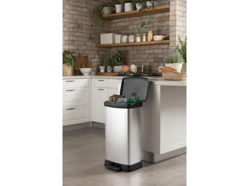 Pedaalemmer Decobin Duo 23+23 Liter Zilver Zwart