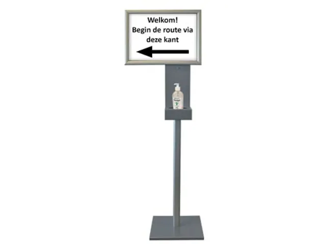 Desinfectiezuil 150 cm clicklijst A3