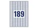 Etiquette ILC Avery 25,4x10mm blanche NP 25 feuilles 189 etiquettes pa