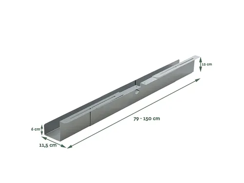 Kabelgoot BRASQ verstelbaar 75-150cm CT100 zilver