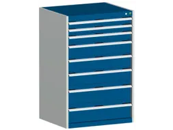 ladekast 1200x800x750mm 8laden zware lasten RAL7035 front RAL5010