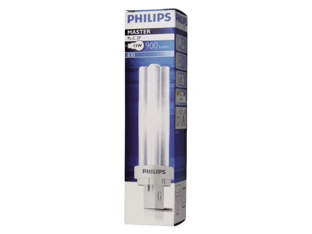 Spaarlamp Philips Master PL-C 2P 13W 900 Lumen 830 warm wit
