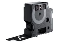 Labeltape Dymo 53721 D1 S721010 24mmx7m wit op zwart