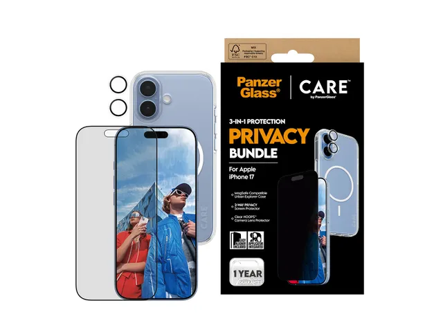 PanzerGlass | CARE by 3-in-1 Flagship Privacy Bundle iPhone 17,