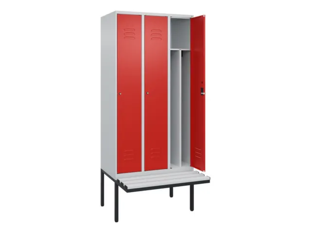 locker voor scheiding van kleding,HxBxD 2120x900x815mm,3vak