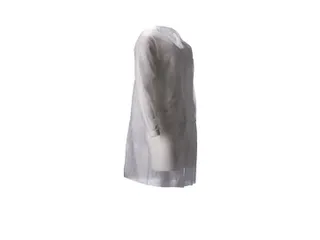 pp non woven bezoekersjas wit M 30gr drukknopen 100 Stuks - 5