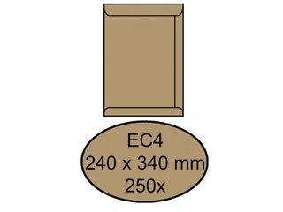 Envelop Quantore Akte Ec4 240X340Mm 100Gr Bruinkraft Gegomd - 1