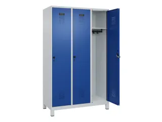 locker,HxBxD 1950x1200x500mm,3vak,vak B 400mm,draaigrendel,voeten - 2