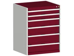 ladekast HxBxD 1000x800x525mm 6laden romp RAL7035 front RAL3004