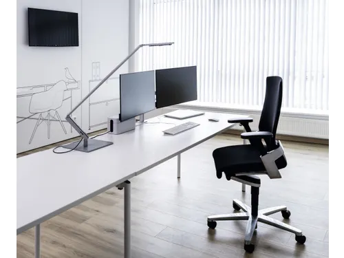 Monitorarm voor 2 schermen bureaubevestiging met klem Zilver
