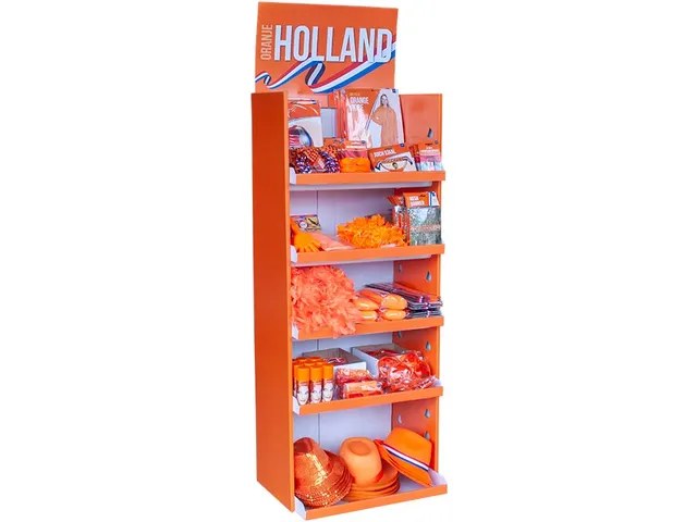Oranje vloerdisplay 400 items
