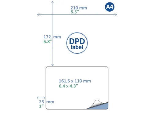 Retourlabel DPD label A4 161.5x100mm 100 Vel