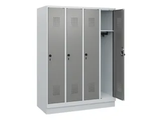 schoollocker,HxBxD 1630x1200x500mm,4vak,vak B 300mm,draaigrendel - 1