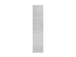 Lockerkast 1800x415x500mm 1x5 vakken cilinderslot, sokkel, RAL7035 - 2