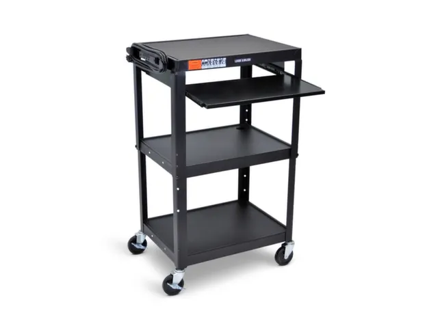 bijzetwagen,HxLxB 610-1060x610x460mm,zwart,3niveau(s)