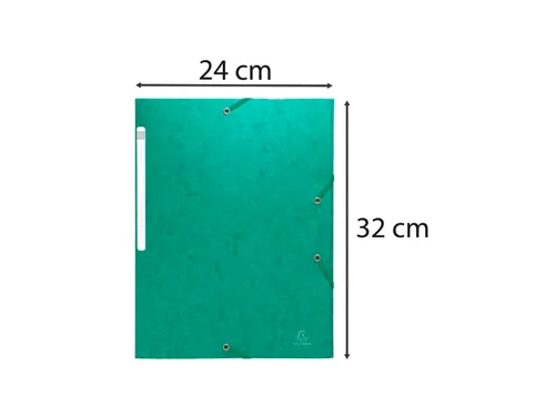 Elastomappen A4 glanskarton 3 kleppen monobloc-Groen