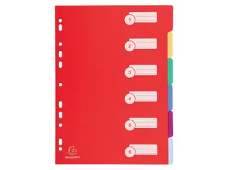 Tabbladen Exacompta A4 11-Gaats 6-Delig Assorti Pp - 1