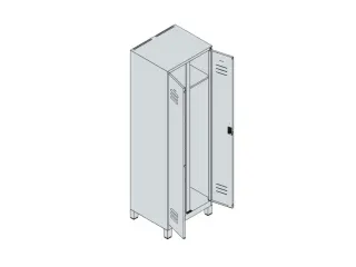 wasgoedverdeelkast,HxBxD 1950x600x500mm,vak B 300mm,draaigrendel - 3