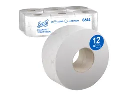 Scott 8614 ESSENTIAL toiletpapier jumbo 2-laags Pak a 12 Rol